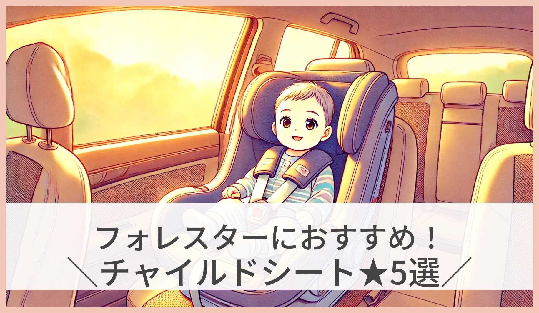 フォレスターのチャイルドシートおすすめ5選!ISOFIX対応&回転式ならコレ!
