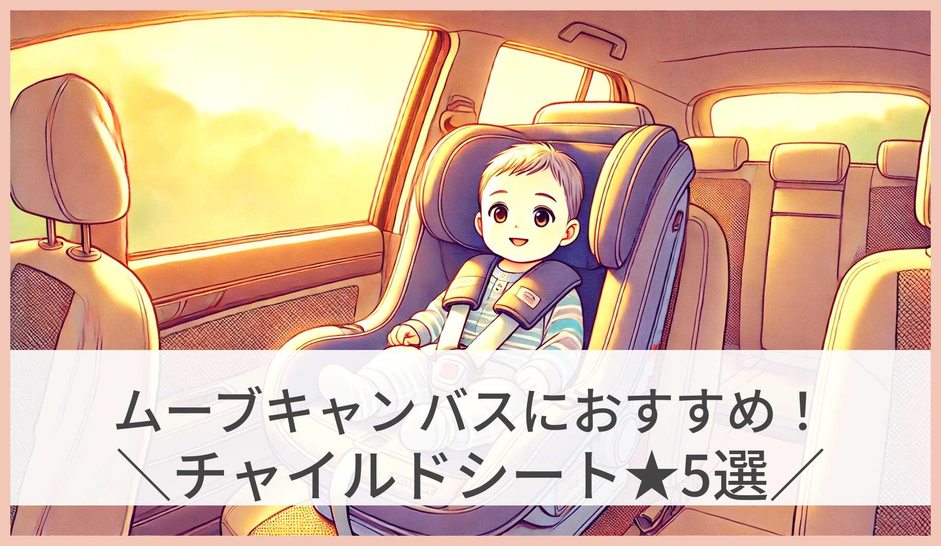 ムーヴキャンバスにおすすめなチャイルドシート!ISOFIX対応の人気モデル5選!