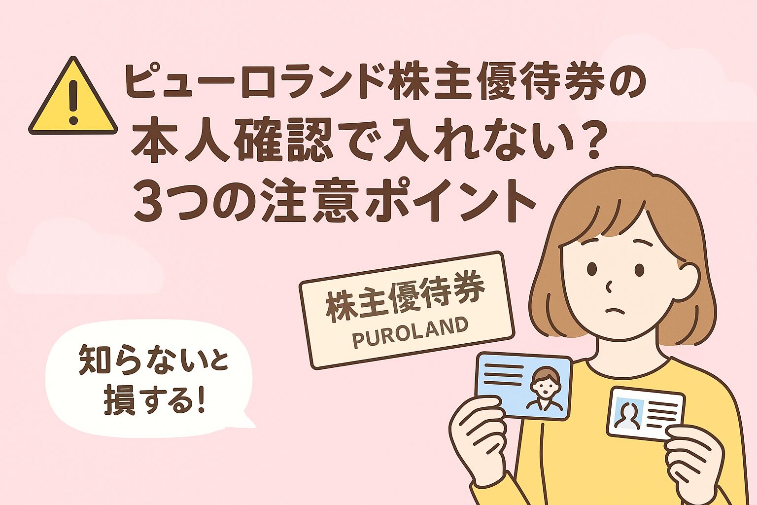 ピューロランド株主優待券 入れない 本人確認